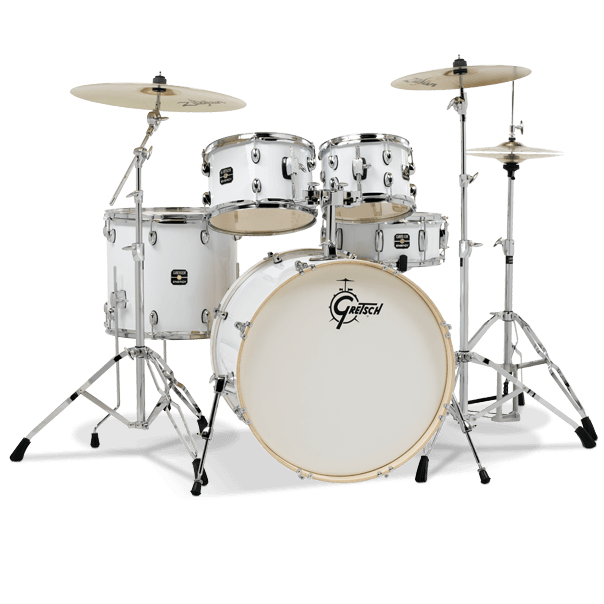 Gretsch GE4E825W Energy 5 Piece Drum Kit w/ 22" Kick : White