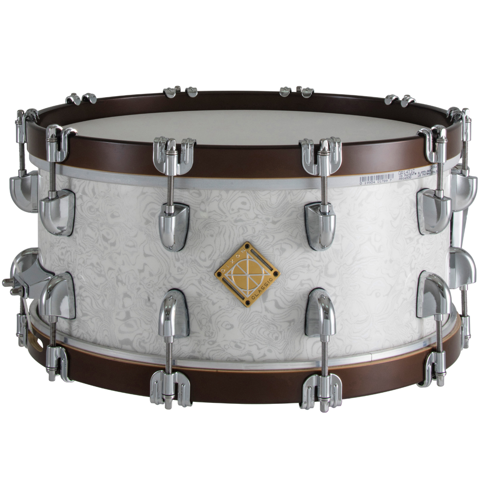 Dixon Classic Sub Zero White Maple Hoop 6.5" x 14" Snare Drum
