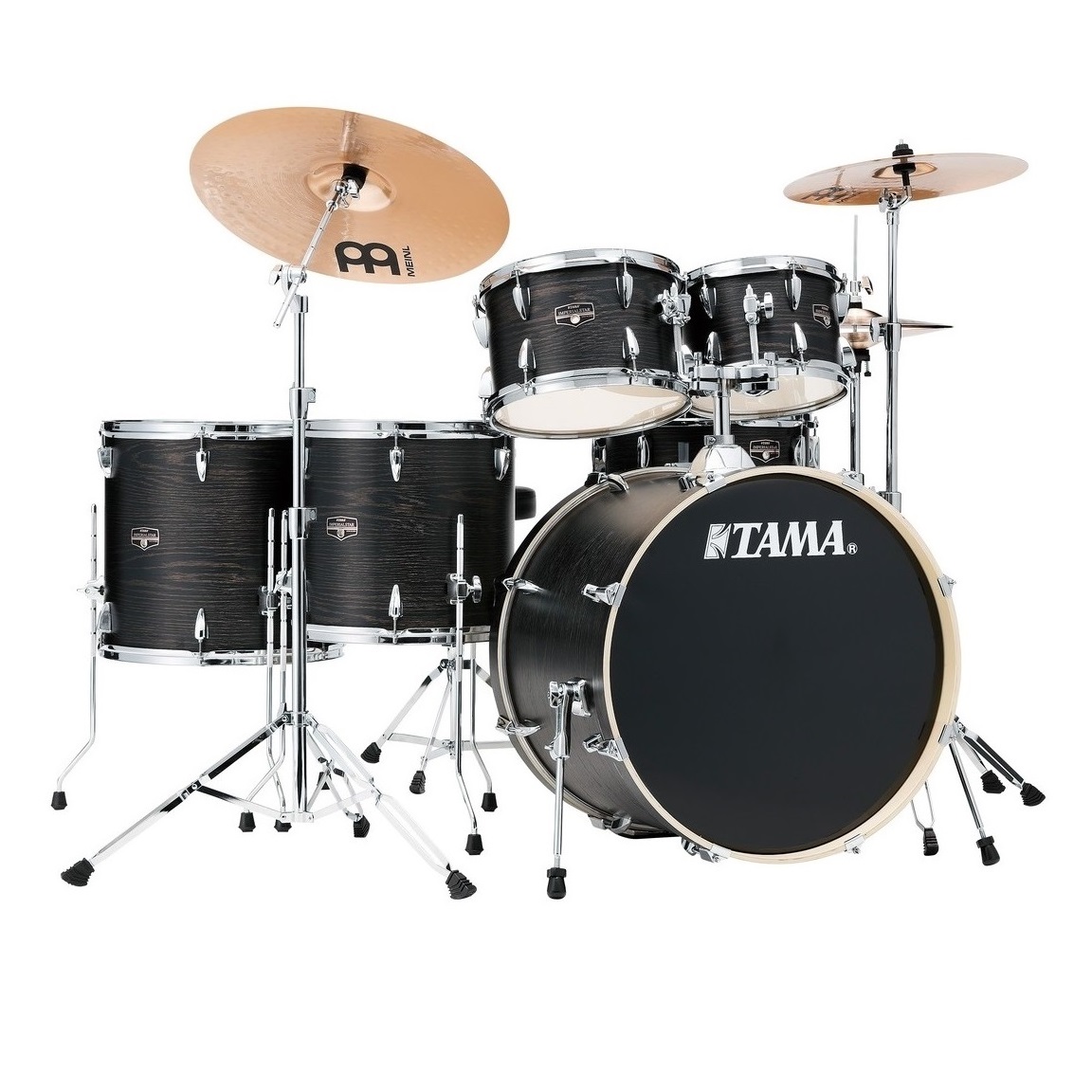 Tama Imperialstar IE62H6W 6 Piece Drum Kit w/ 22" Kick : Black Oak Wrap