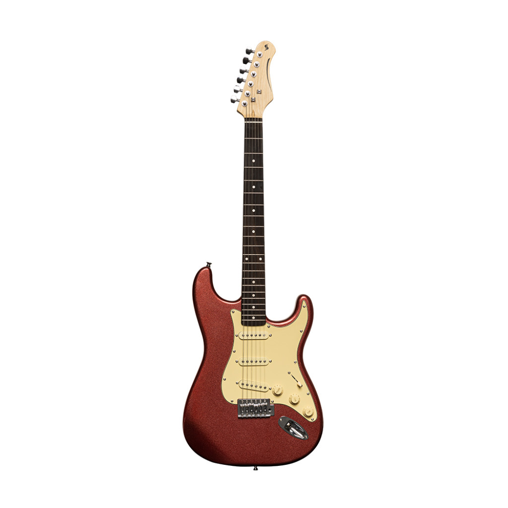 Stagg Standard "S" SES30 CAR Electric Guitar : Candy Apple Red - Image 4
