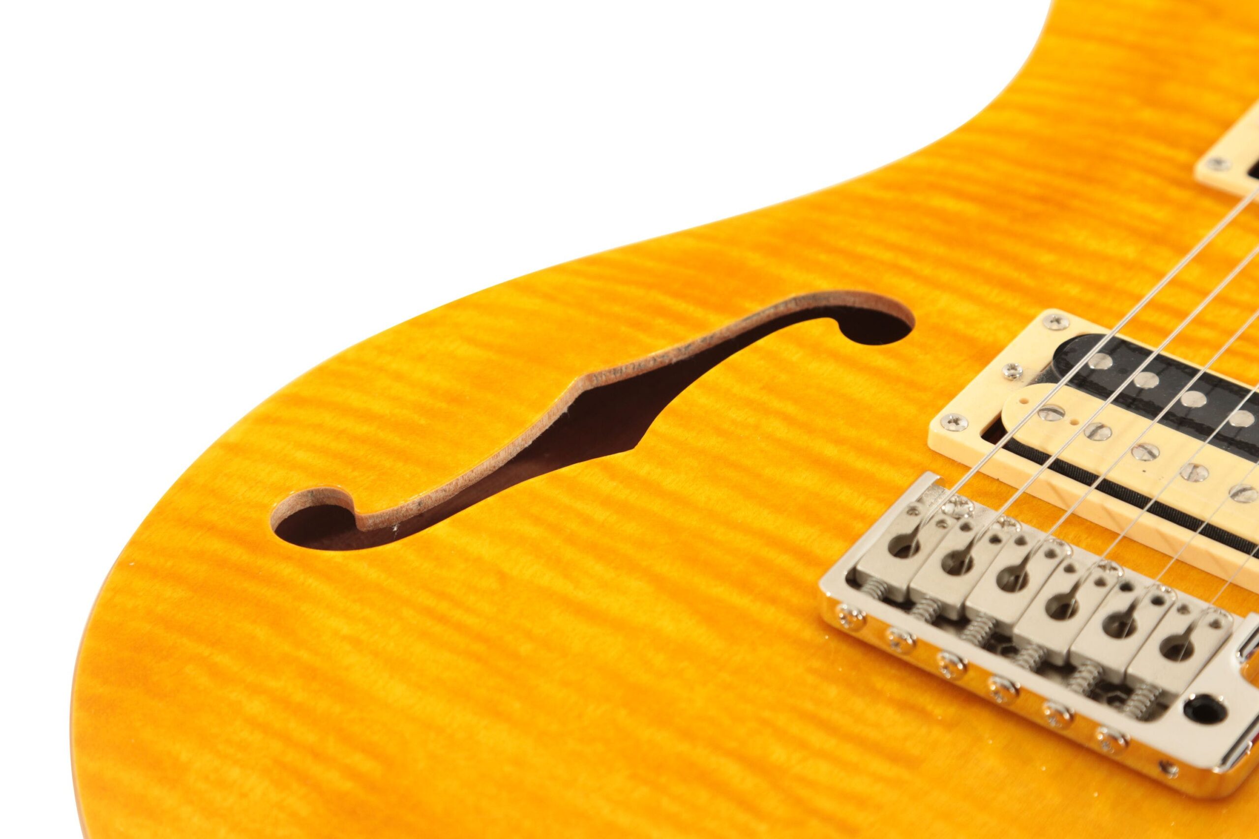 PRS CU2SHSY SE Custom 22 Semi-Hollow Electric Guitar : Santana Yellow - Image 5
