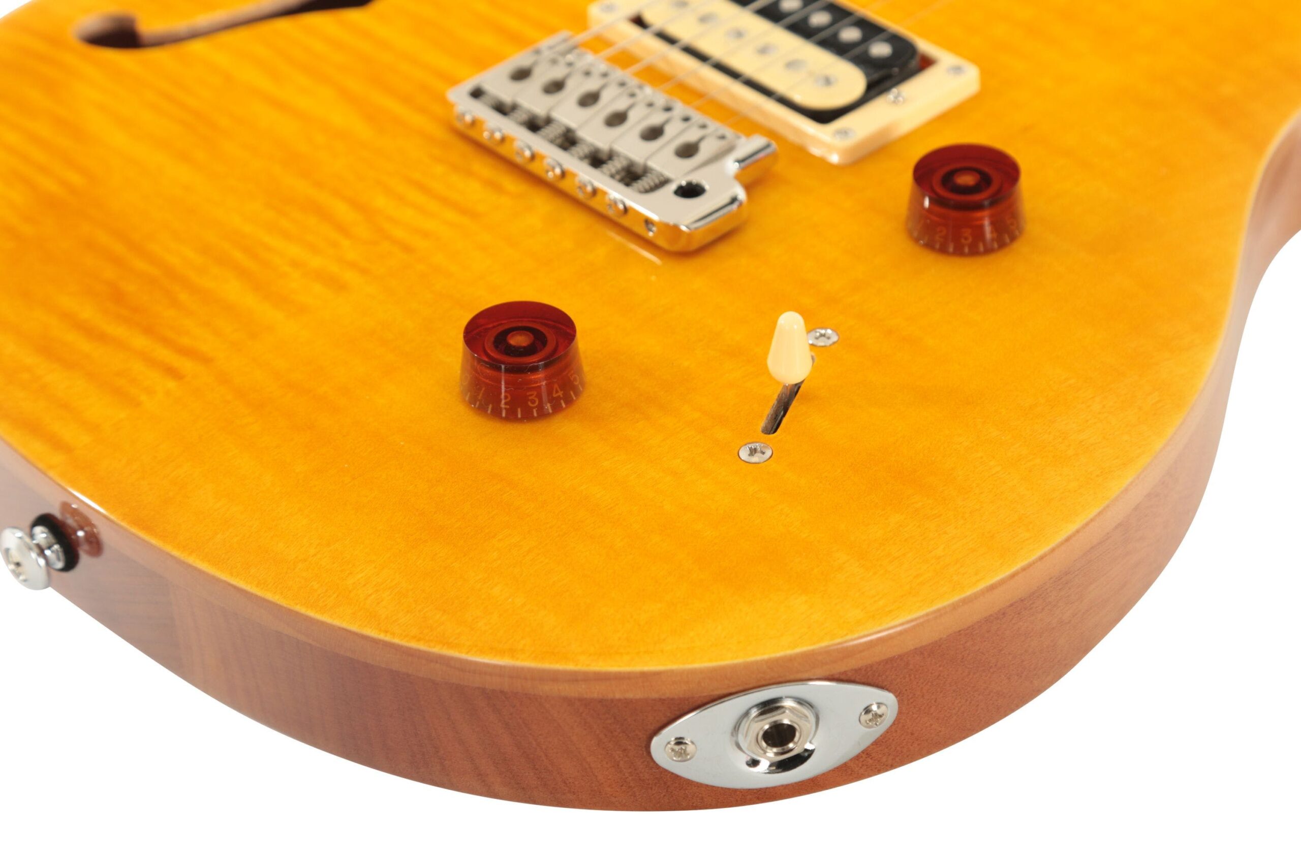 PRS CU2SHSY SE Custom 22 Semi-Hollow Electric Guitar : Santana Yellow - Image 6