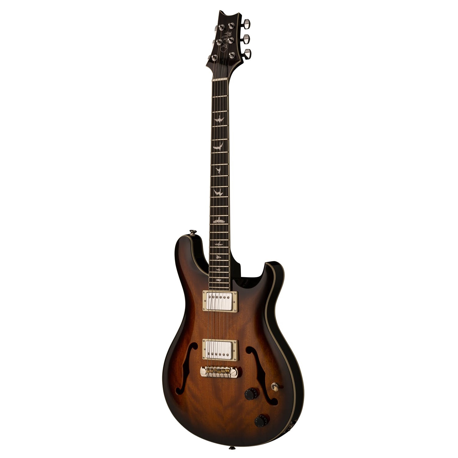 PRS HBECBMT SE Hollow Body Standard Electric Guitar : McCarthy Tobacco Sunburst - Image 2