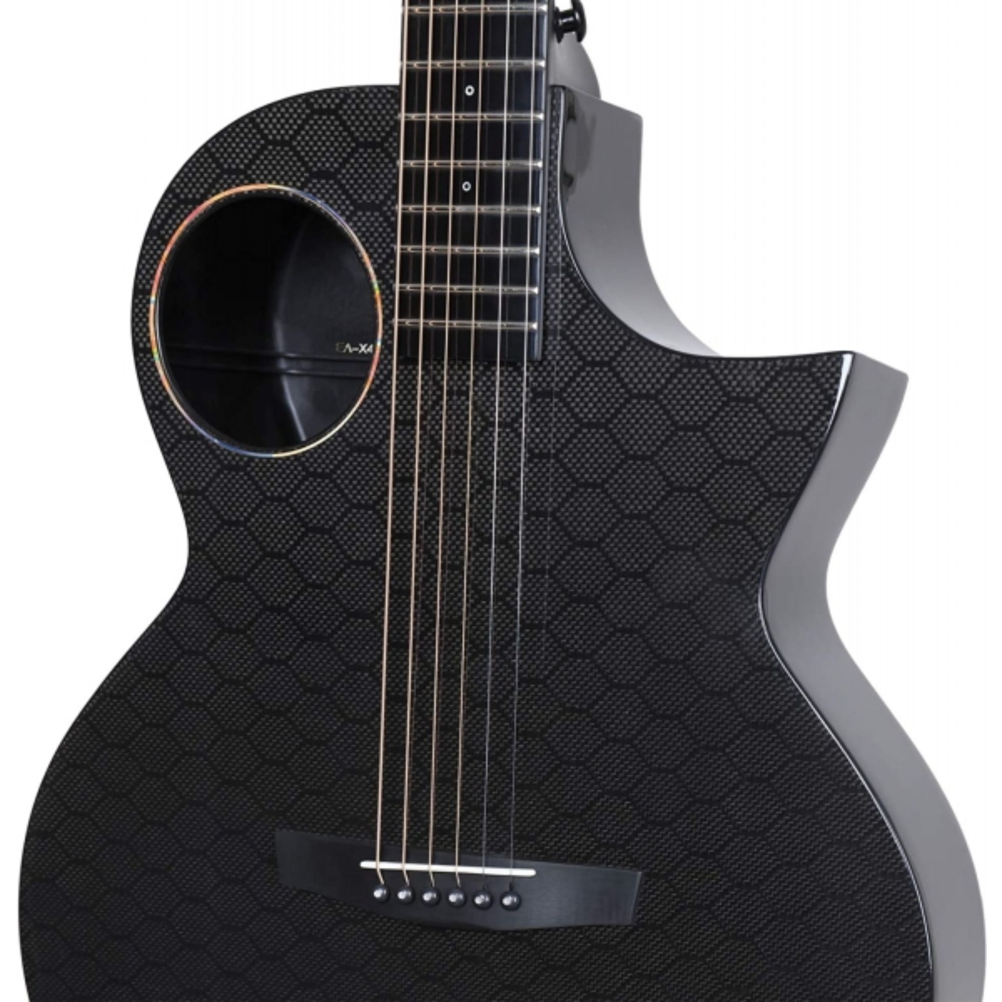 Enya X4 Pro Carbon Fiber Acoustic Guitar w/ EQ : Black - Image 4