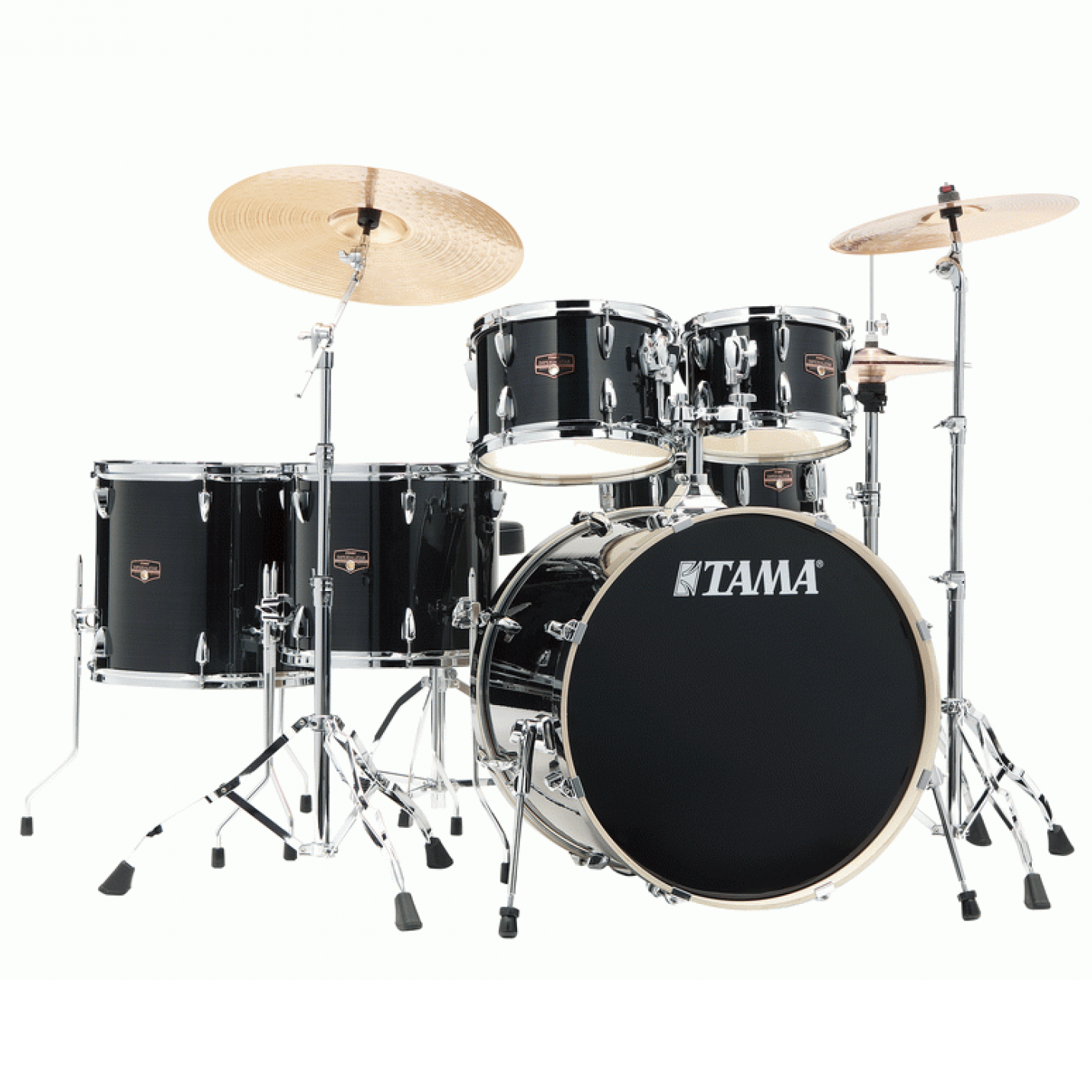 Tama Imperialstar IP62H6W 6 Piece Drum Kit w/ 22" Kick : Hairline Black