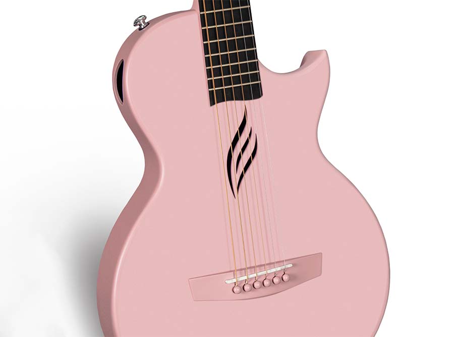 Enya Nova Go Carbon Fiber 1/2 Acoustic Guitar : Pink - Image 3