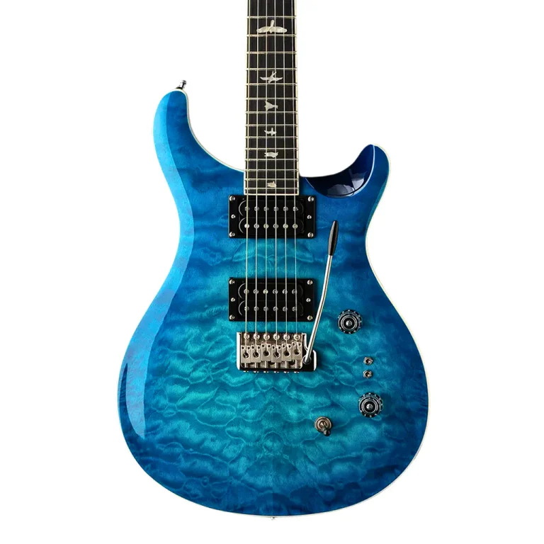PRS SE Custom 24-08 Quilt Top Electric Guitar : Lake Blue - Image 5