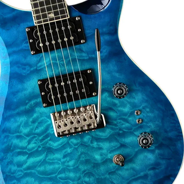 PRS SE Custom 24-08 Quilt Top Electric Guitar : Lake Blue - Image 4