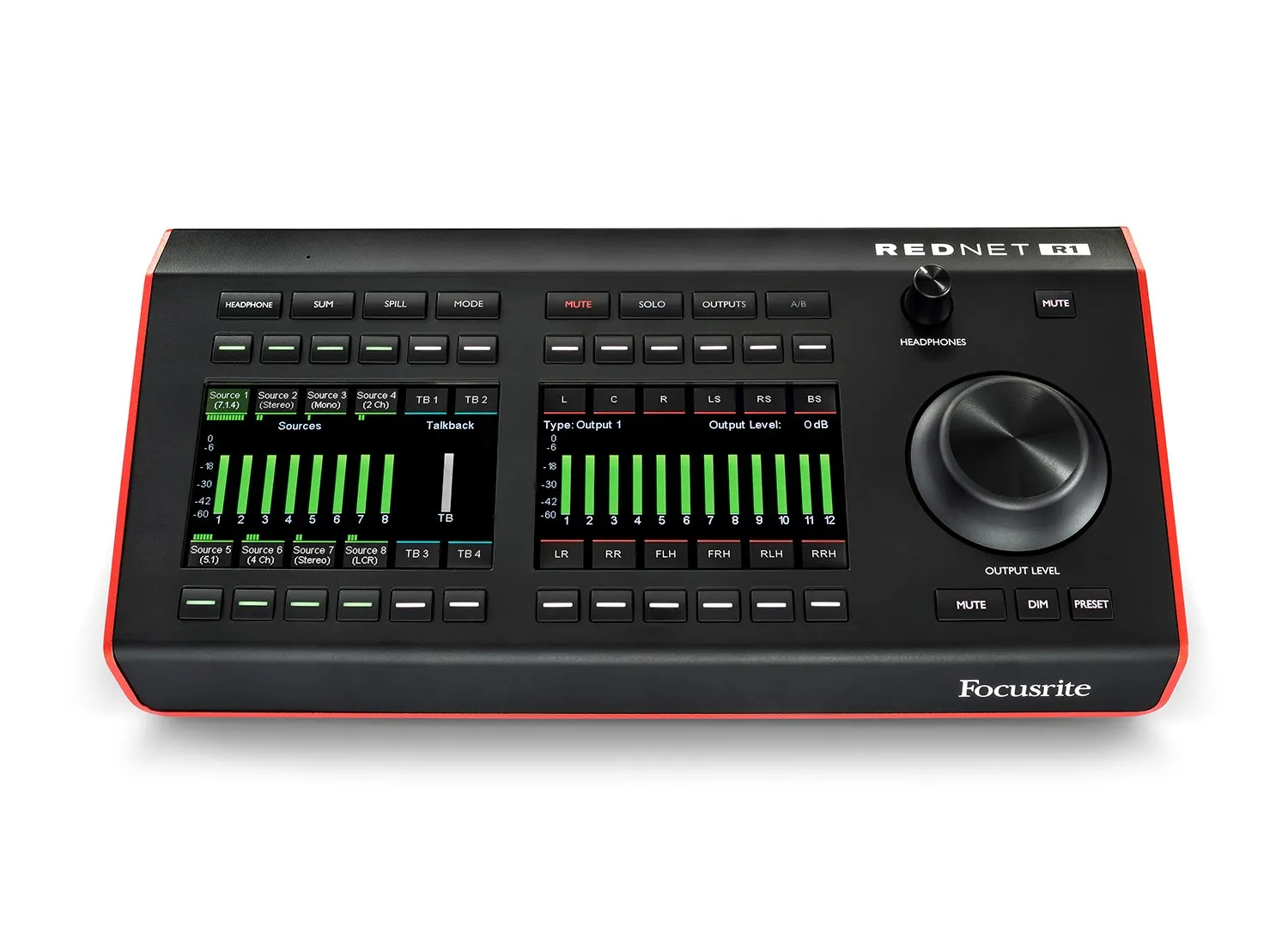 FOCUSRITE Pro RedNet R1 Desktop Remote Controller for Red Interfaces with PoE - Image 4