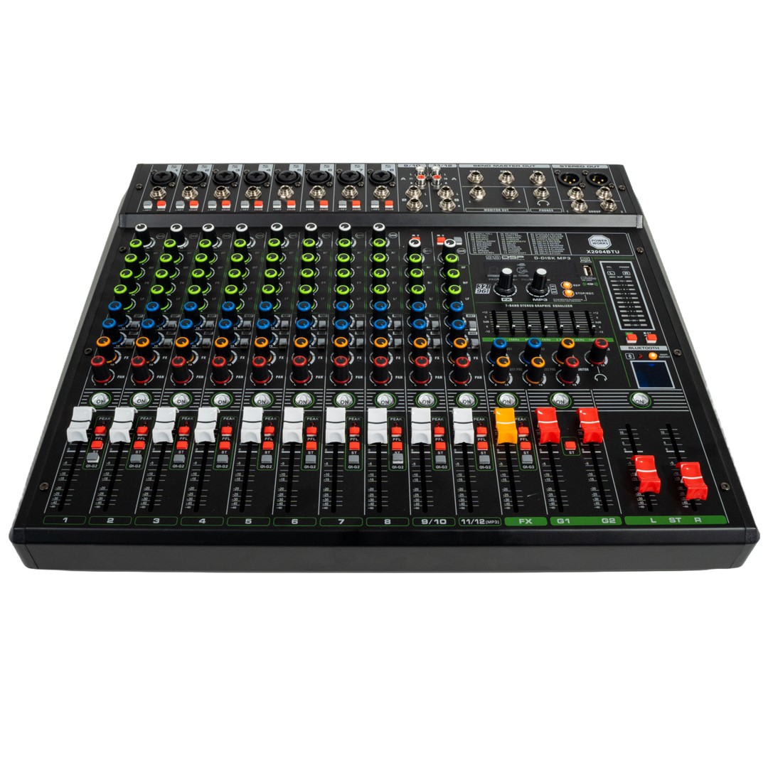 PowerWorks X2004BT-USB : 12 Channel Mixer w/ Bluetooth & USB - Image 2